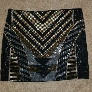 Sparkly mini skirt